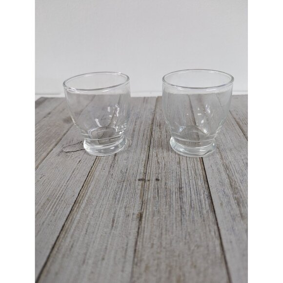 Vintage Glass Egg Cups Glass Set of 2 -- 2 1/4" - Picture 3 of 6